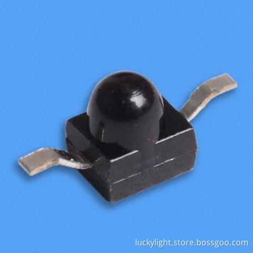 1.40nm height subminiature axial flat top view super red chip LED